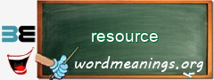 WordMeaning blackboard for resource